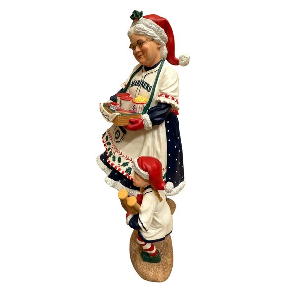 Christmas Seattle Mariners Mrs. Claus & Child Figurine - Picture 3 of 7